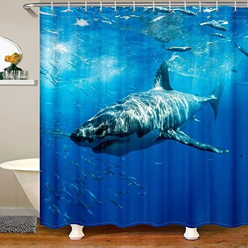 Rideau de douche Requin océanique 240x200 cm