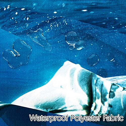 Rideau de douche Requin grand blanc 180x180 cm variant 3 