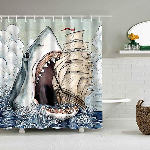 Rideau de douche Requin 150x180 cm variant 1 