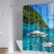 Rideau de douche Requin tropical 240x200 cm - miniature variant 1