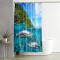 Rideau de douche Requin tropical 240x200 cm - miniature variant 2