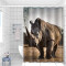 Rideau de douche Rhinocéros animal 120x180 cm - miniature