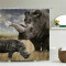 Rideau de douche Rhinocéros 90x180 cm - miniature