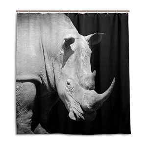 Rideau de douche Rhinocéros multicolore 183x183 cm