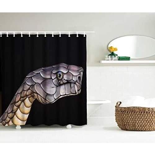 Rideau de douche Serpent noir x200 cm