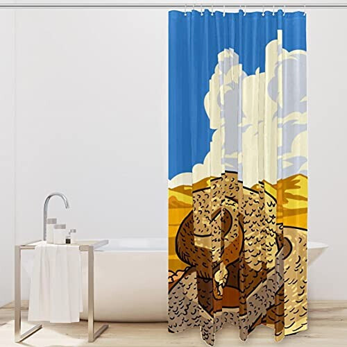 Rideau de douche Serpent multicolore 152.4x182.9 cm variant 0 