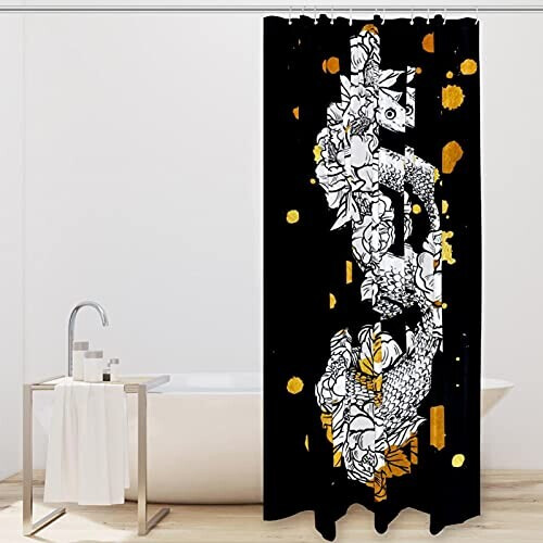 Rideau de douche Serpent multicolore 152.4x182.9 cm variant 0 