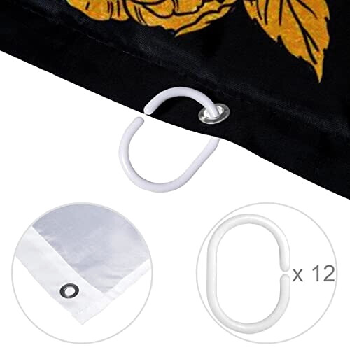 Rideau de douche Serpent multicolore 152.4x182.9 cm variant 2 