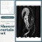 Rideau de douche Serpent noir et blanc - 120x200 cm - miniature variant 1