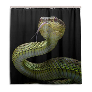Rideau de douche Serpent multicolore 167.6x182.9 cm