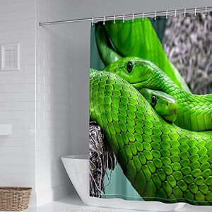 Rideau de douche Serpent vert 90x180 cm