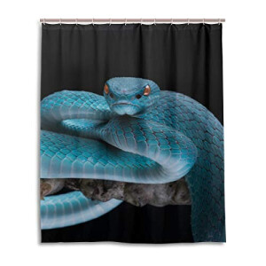 Rideau de douche Serpent multicolore 152.4x182.9 cm
