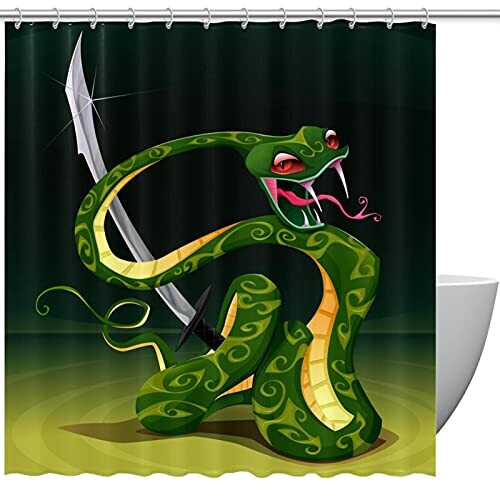 Rideau de douche Serpent multicolore