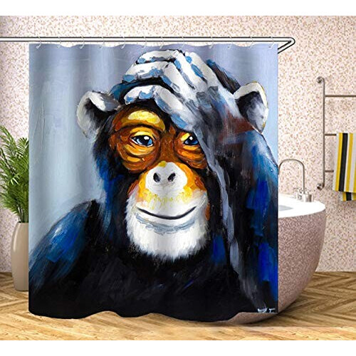 Rideau de douche Singe 180x180 cm