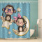 Rideau de douche Singe couleur 120x180 cm - miniature