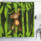 Rideau de douche Singe marron et vert de fougère 175x200 cm - miniature
