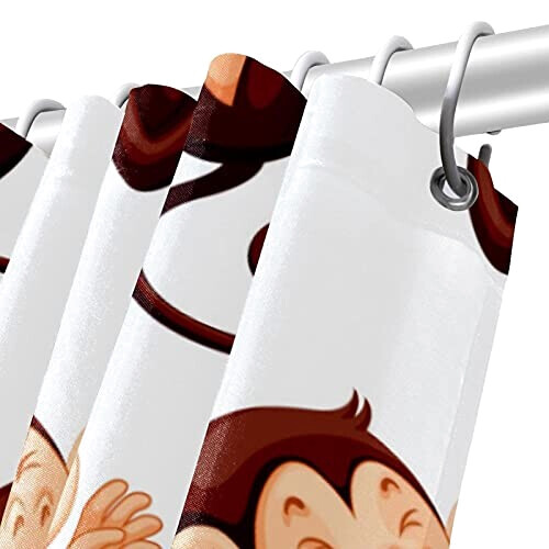 Rideau de douche Singe multicolore 152.4x182.9 cm variant 3 