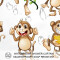 Rideau de douche Singe multicolore 152.4x182.9 cm - miniature variant 2