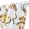 Rideau de douche Singe multicolore 152.4x182.9 cm - miniature variant 4