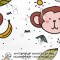 Rideau de douche Singe multicolore 152.4x182.9 cm - miniature variant 2