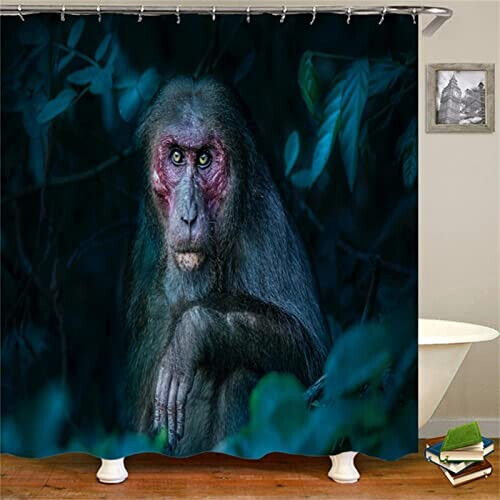 Rideau de douche Singe animal monkey 120x180 cm