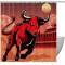 Rideau de douche Taureau multicolore 152.4x182.9 cm - miniature
