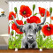Rideau de douche Taureau gris 120x200 cm - miniature