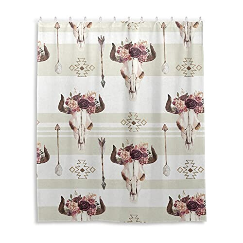 Rideau de douche Taureau multicolore 150x180 cm