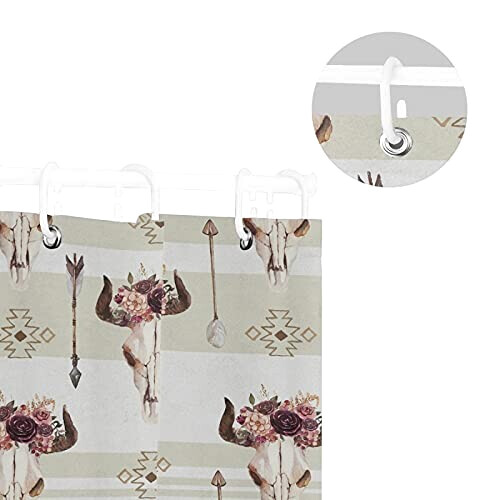 Rideau de douche Taureau multicolore 150x180 cm variant 3 