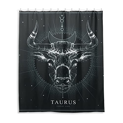 Rideau de douche Taureau multicolore 150x180 cm