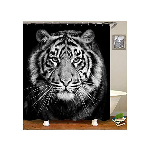 Rideau de douche Tigre noir 90x180 cm