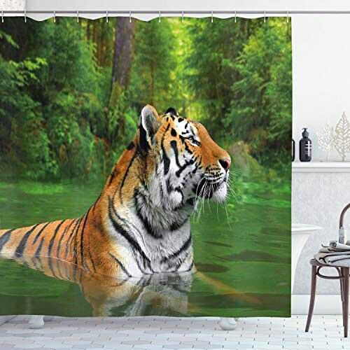 Rideau de douche Tigre multi 175x200 cm