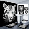 Rideau de douche Tigre blanc 180x180 cm - miniature