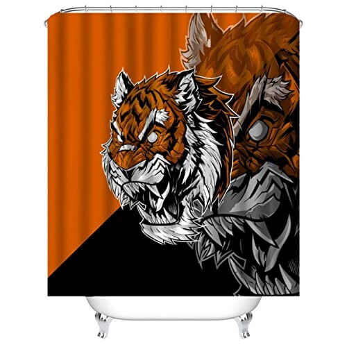 Rideau de douche Tigre couleur 180x180 cm