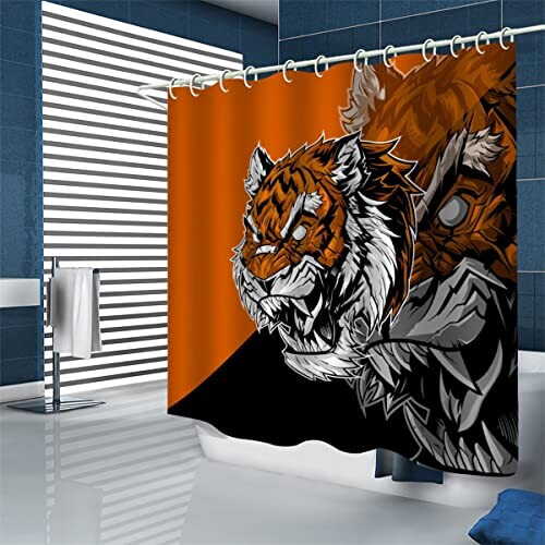 Rideau de douche Tigre couleur 180x180 cm variant 1 