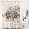 Rideau de douche Tigre chamois x200 cm - miniature