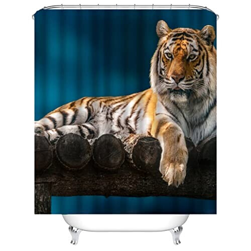 Rideau de douche Tigre couleur 180x180 cm variant 1 