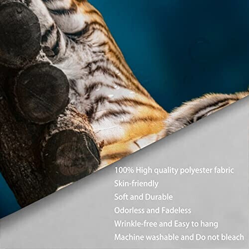 Rideau de douche Tigre couleur 180x180 cm variant 3 