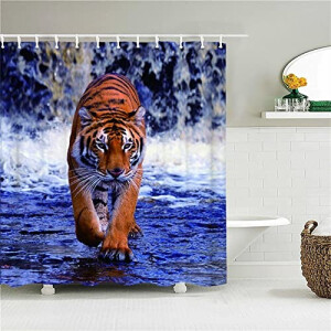 Rideau de douche Tigre animal 120x180 cm