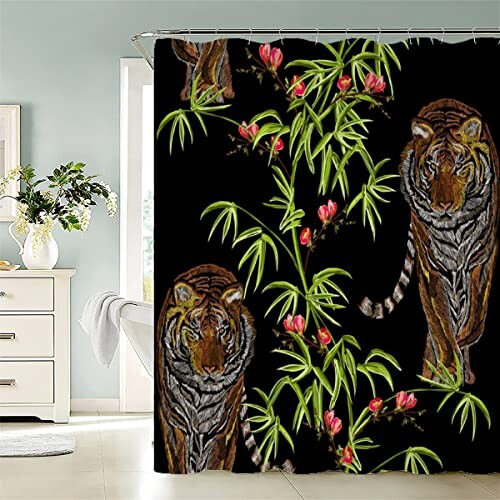 Rideau de douche Tigre couleur 120x180 cm