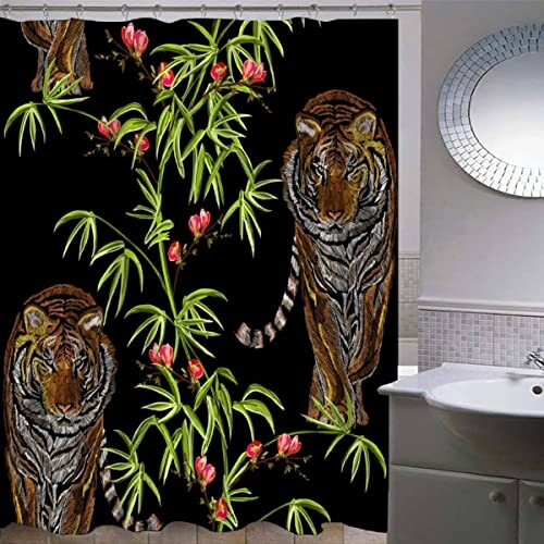 Rideau de douche Tigre couleur 120x180 cm variant 1 