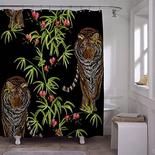 Rideau de douche Tigre couleur 120x180 cm variant 2 