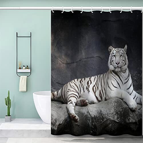Rideau de douche Tigre couleur 180x180 cm