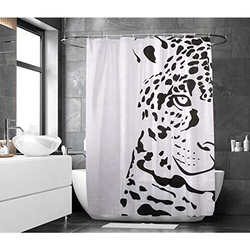 Rideau de douche Tigre blanc x200 cm