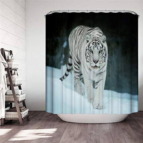 Rideau de douche Tigre blanc 90x180 cm