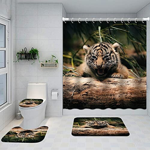 Rideau de douche Tigre 120x200 cm