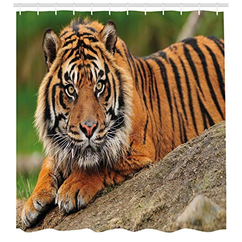 Rideau de douche Tigre fougère verte 175x200 cm variant 0 