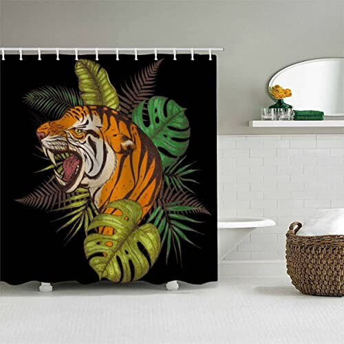 Rideau de douche Tigre couleur 120x180 cm variant 2 