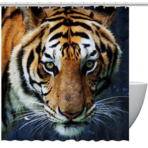 Rideau de douche Tigre multi-couleur
