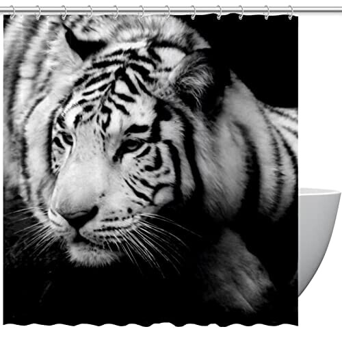 Rideau de douche Tigre multi-couleur